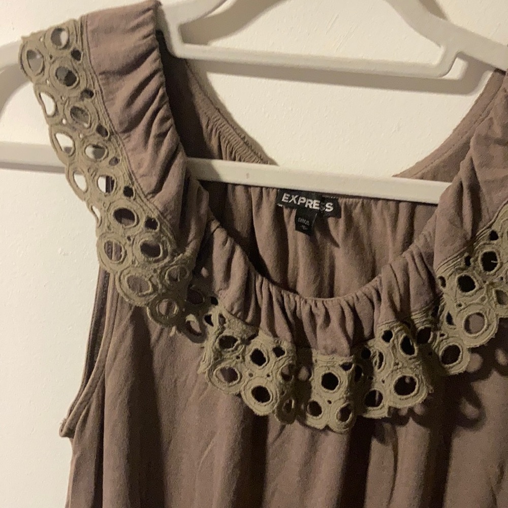 Light brown midi dress